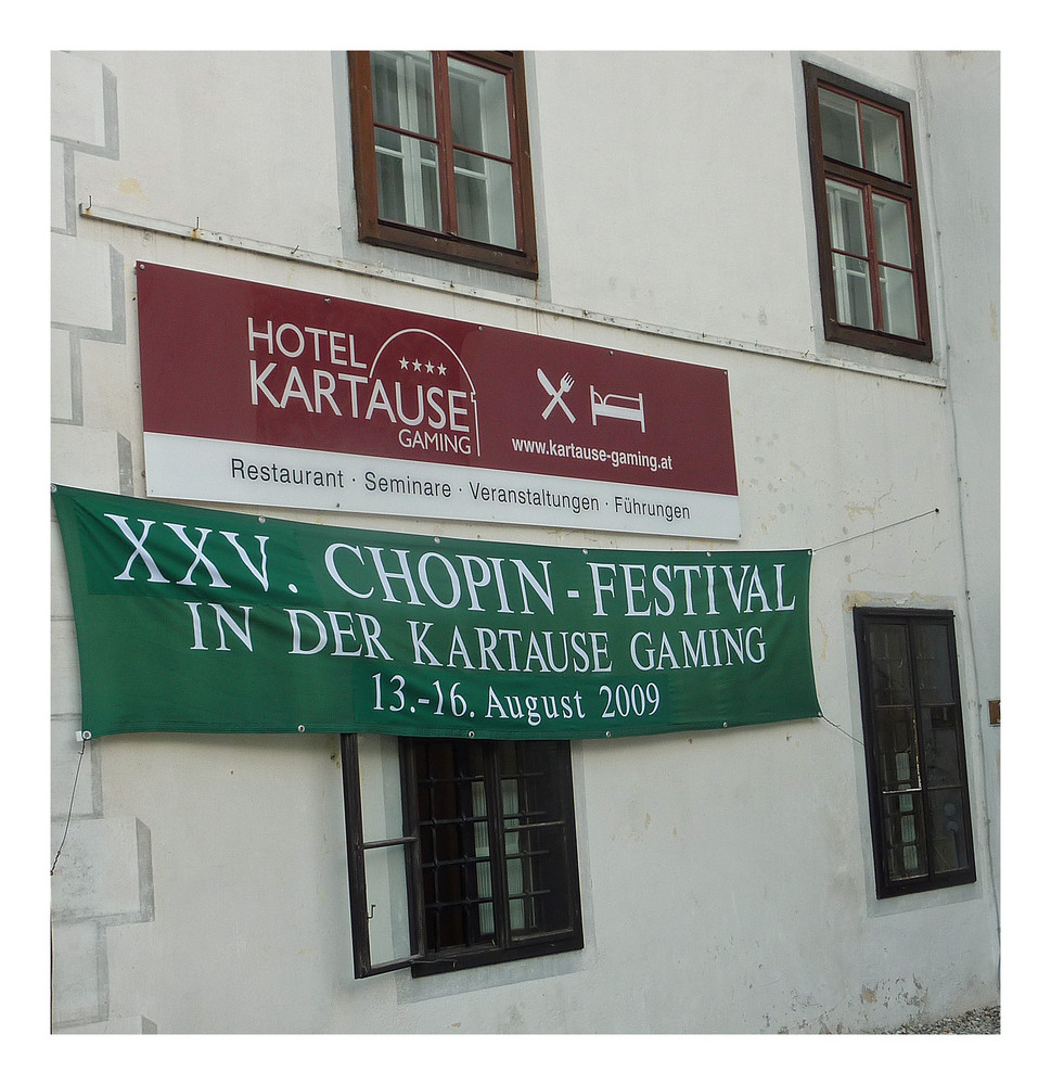 Chopin-festival in der karthause gaming in Niederösterreich 14.8.2009