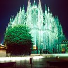 Chorabschluss von Osten, Kölner Dom bei Nacht