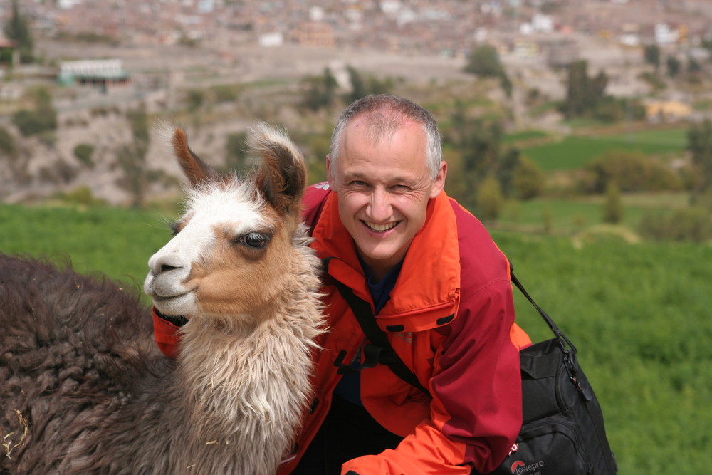 Chris mit Alpaca