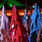 Christbäume bunt auf Winter - Tollwood 2014 -