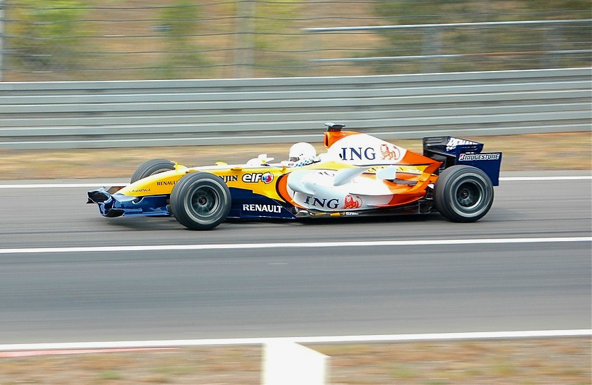Christian Danner im Renault F1 (R26, Alonso 2007) mit 2007er Outfit