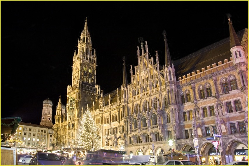 Christkindlmarkt am Marienplatz München Foto & Bild gratulation und