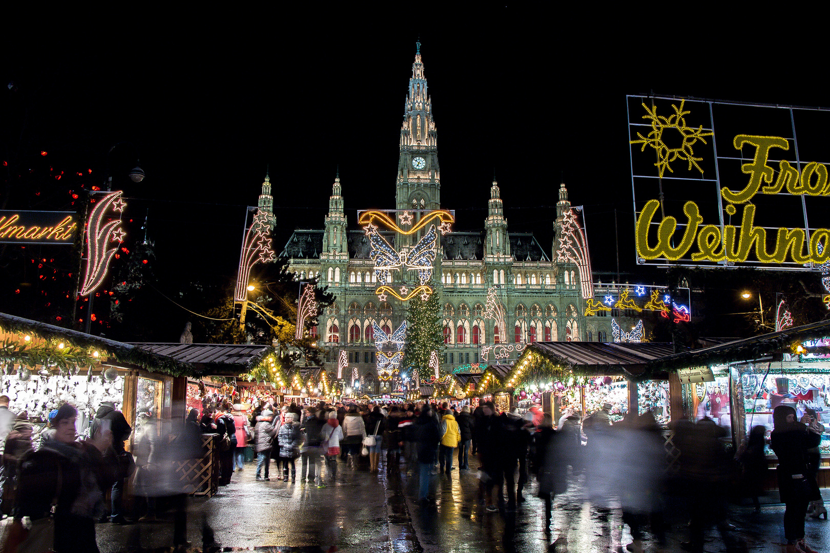 Christkindlmarkt vorm Wiener Rathaus Foto & Bild architektur