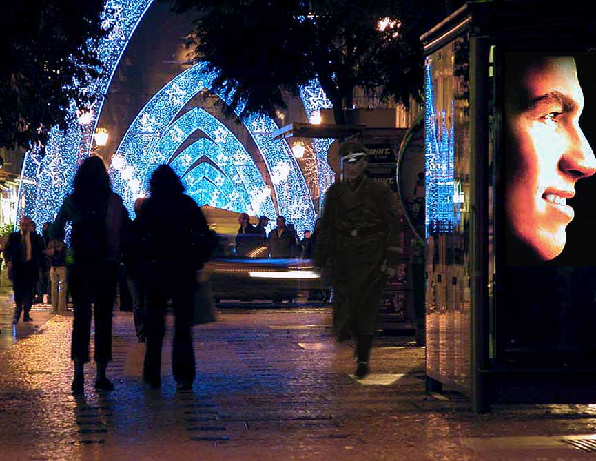 Christmaslights Lisbon Rossio to Comercio