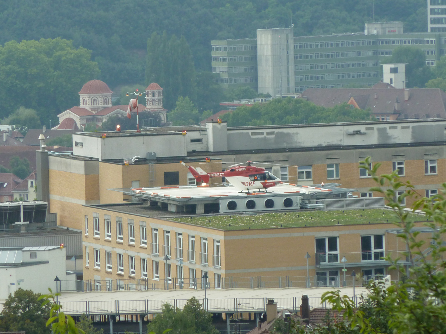 Christoph 51 auf dem Esslinger Krankenhaus