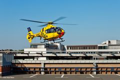 Christoph Europa 2 beim Start am Krankenhaus in Osnabrück