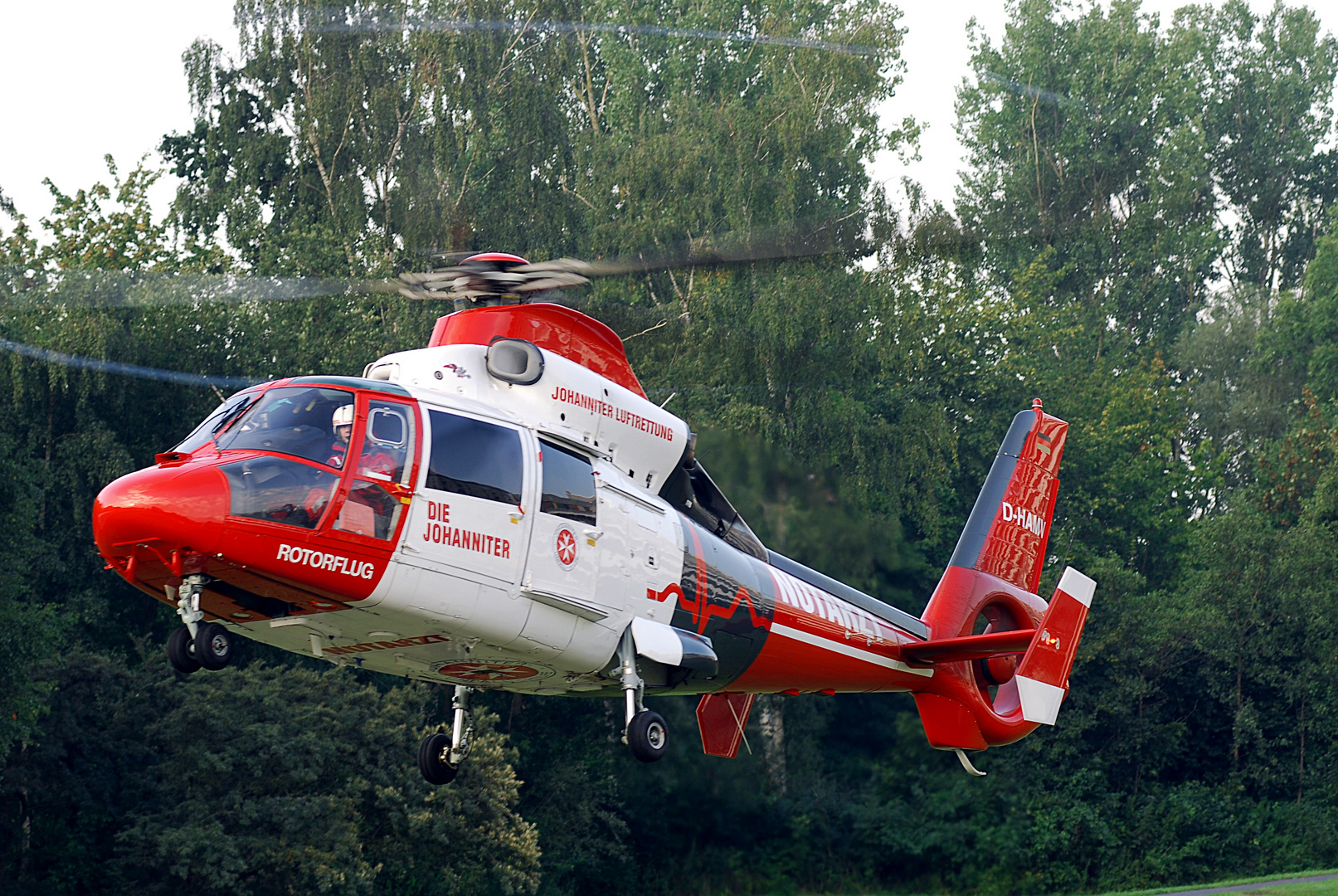 Christoph Rostock im Endanflug auf das Südstadtklinikum...