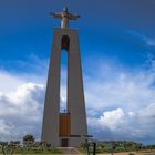 Christus Statue mit Maria Statue in Almada