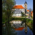 Christuskirche und Kanal am Technikum Hildburghausen