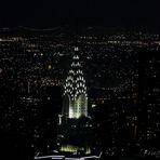 "Chrysler Building at night"...