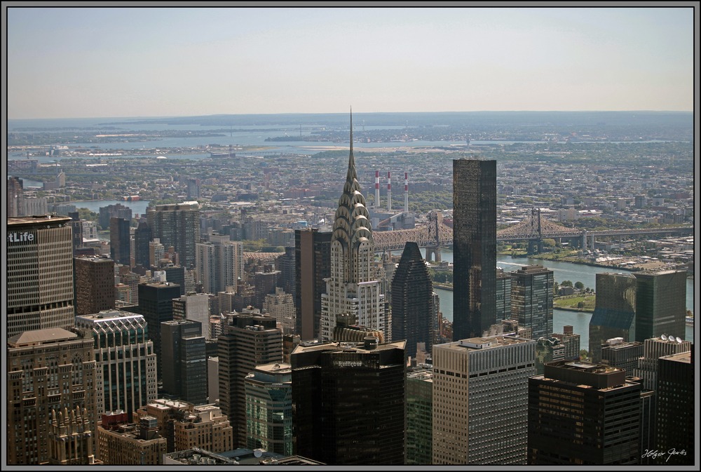 Chrysler Building New York mit Queensboro Bridge; 2012