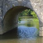 Châtain, une des arches du pont romain sur la Charente