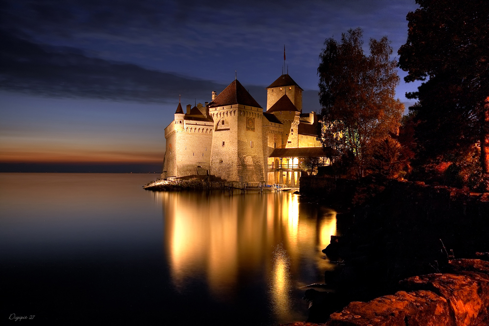 Château de Chillon 2 Foto & Bild nachtaufnahme, schweiz, architektur