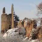 Château de la riviére dans son manteau neigeux