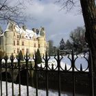 Château des Ravalet sous la neige