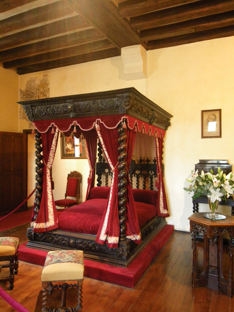 Château du Clos Lucé, à Amboise- chambre de Léonard de Vinci