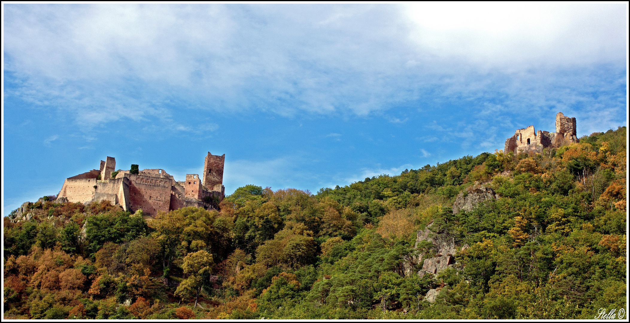 Châteaux de St Ulrich et du Girsberg en Alsace