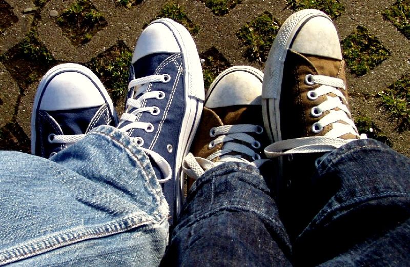 Chucks in the sun, after a long walk