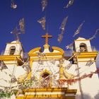 Church and flags