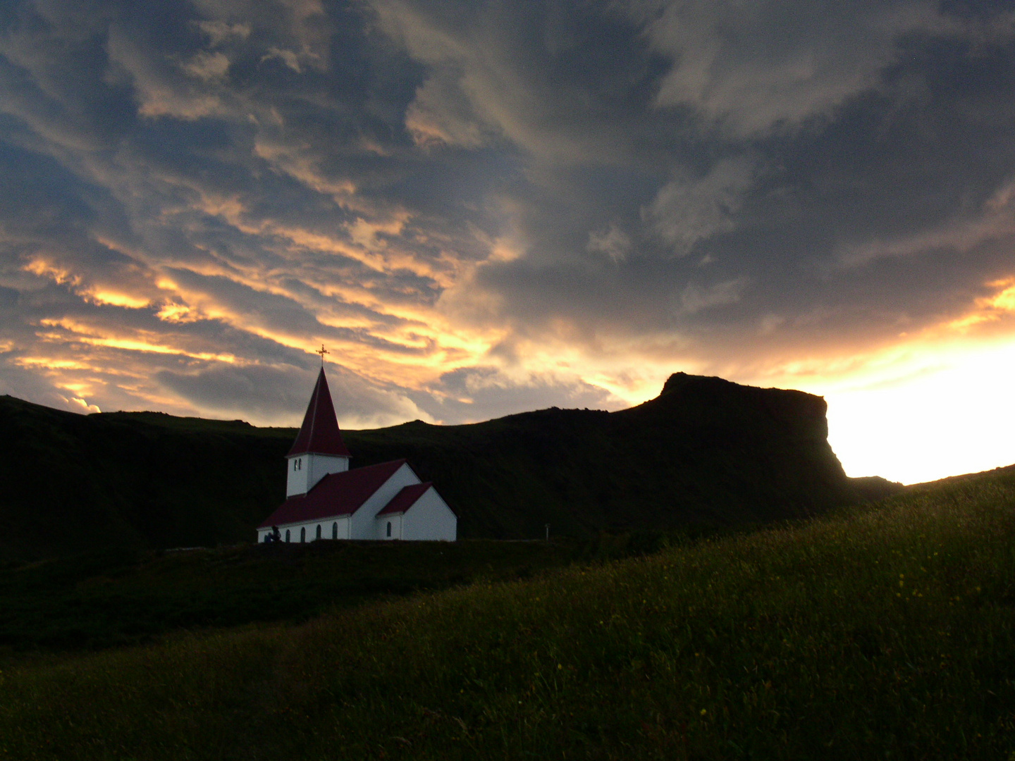 Church at stormy weather