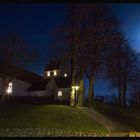 Church in moonlight.