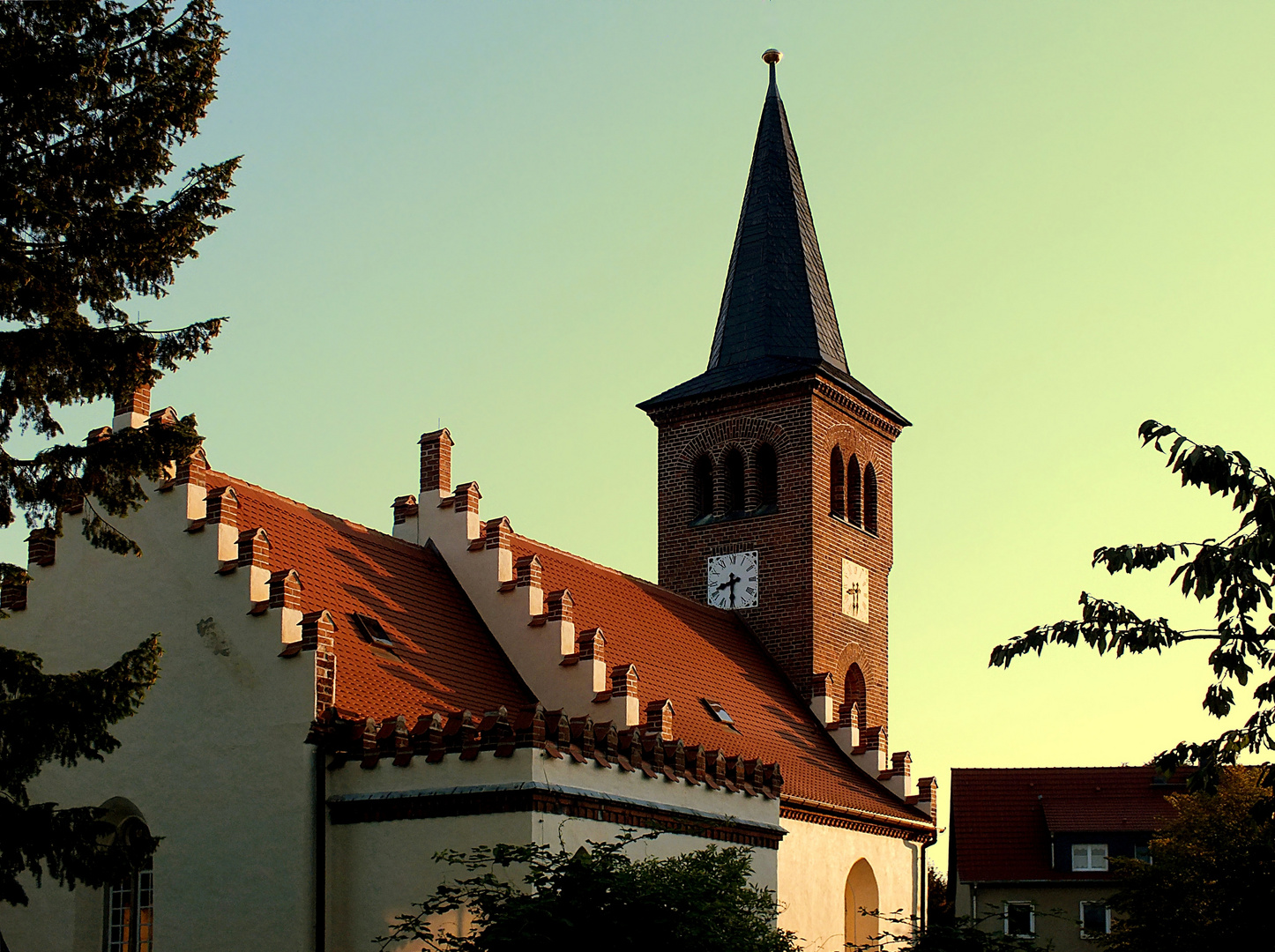 Church in the Evening Sun