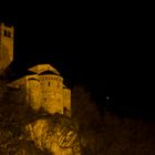 Church surrounded by darkness