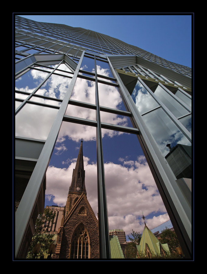 Church thru window...