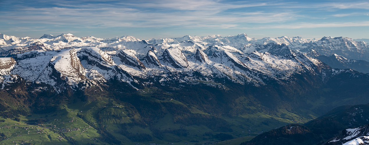 Churfirsten im Abendlicht