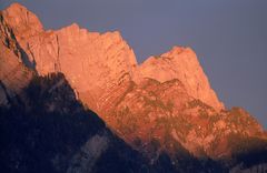 Churfirsten im Abendrot