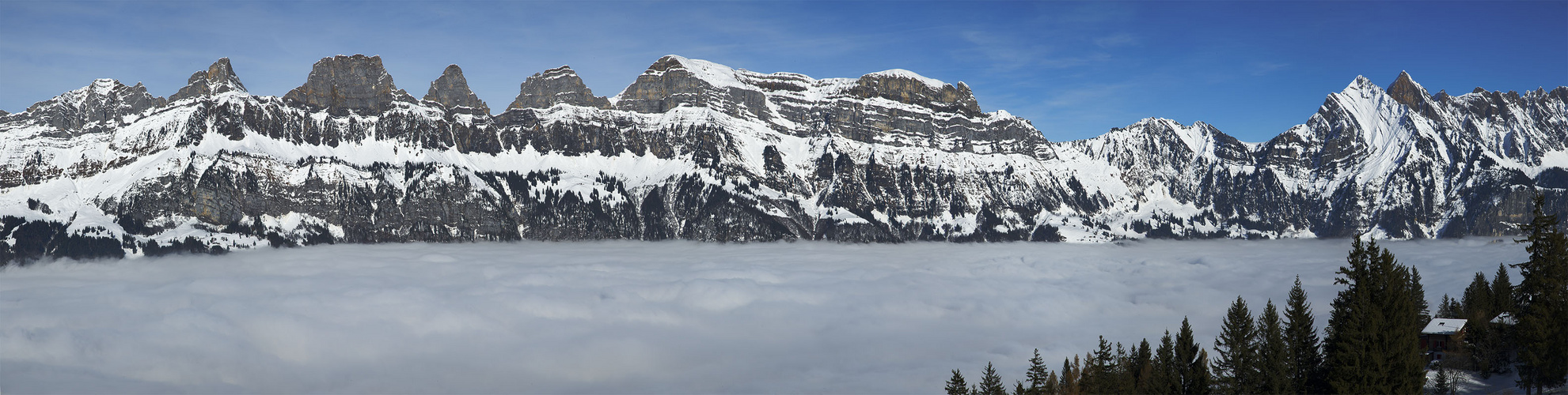 Churfirsten im Frühwinter