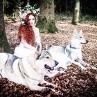 Cici with the wolves