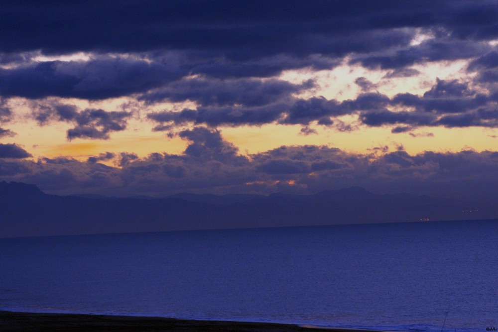 ciel après le coucher de soleil