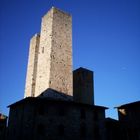 ciel bleu à San Gimignano