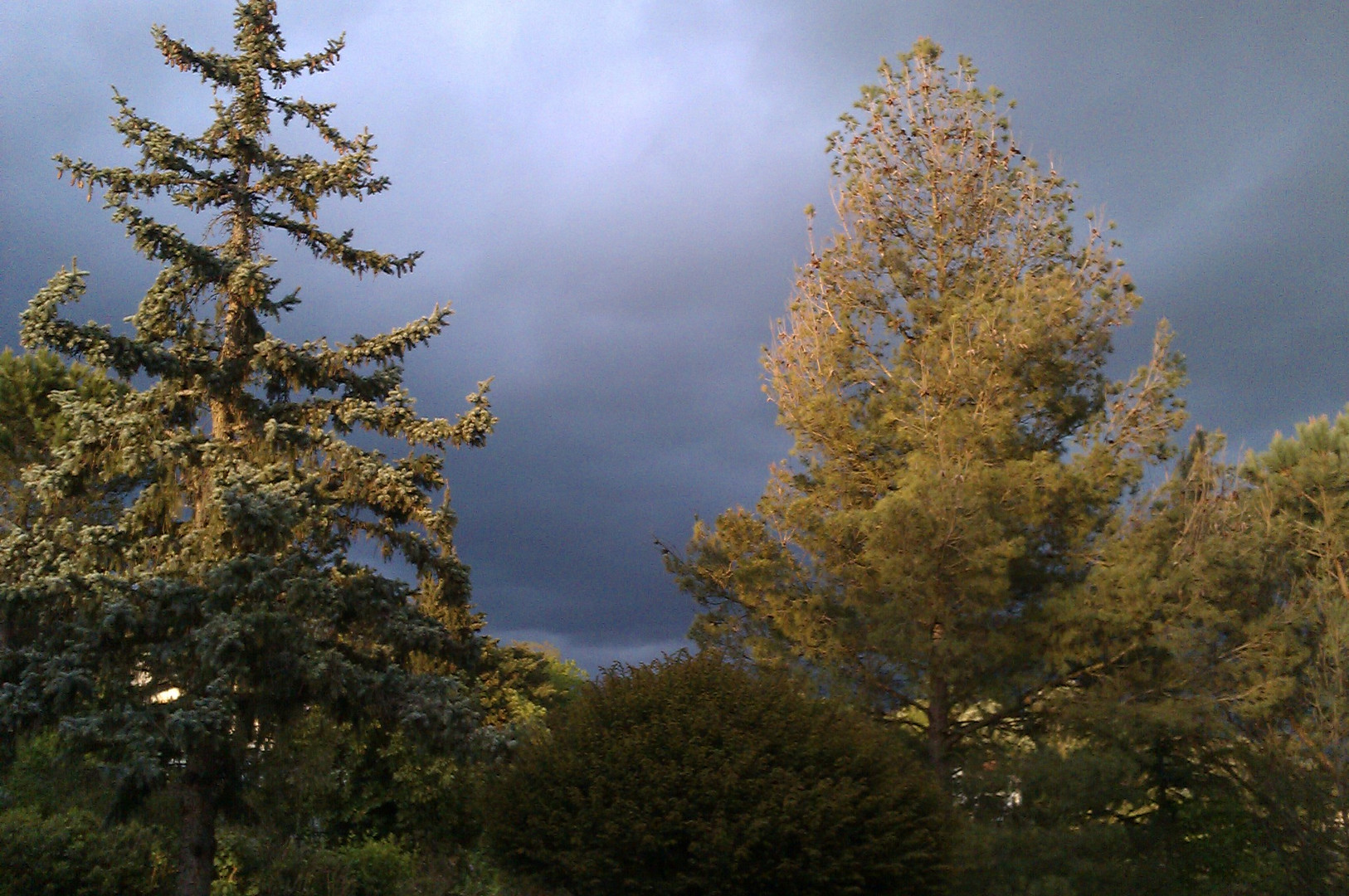 ciel chargé au printemps