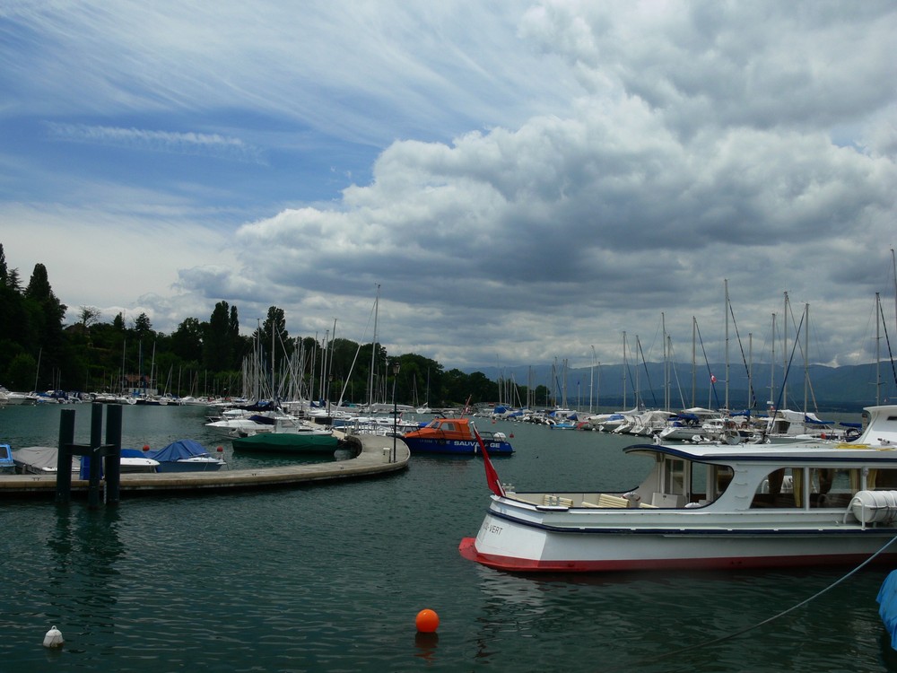 ciel d'orage sur lac