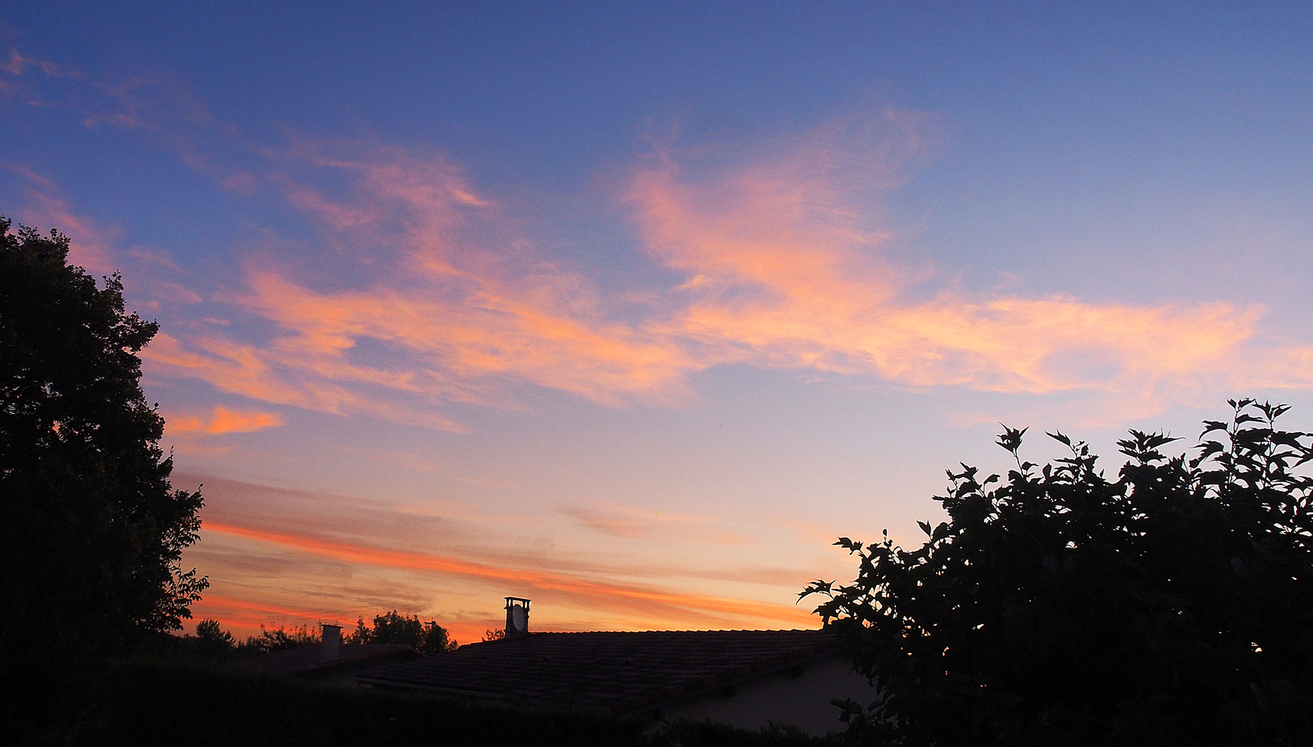 Ciel du matin vu de mon jardin