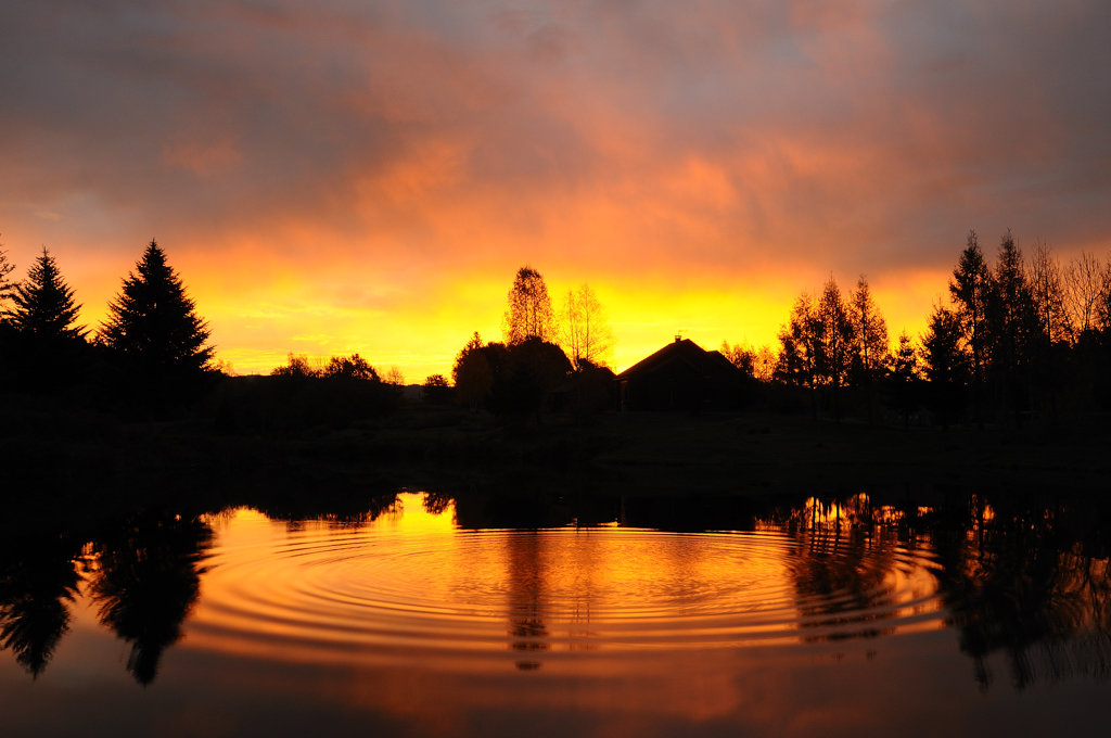 Ciel en feu au lever du jour