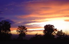 Ciel flamboyant au crépuscule…