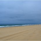 Ciel gris sur la plage de Lespecier Mimizan