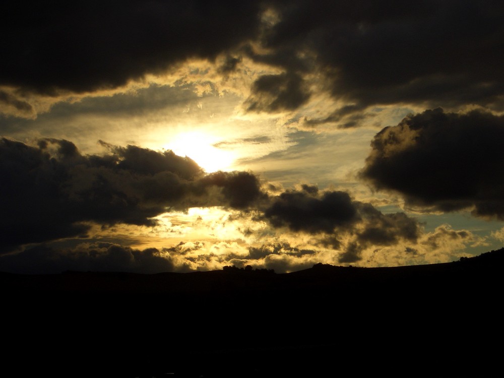 cielo al atardecer