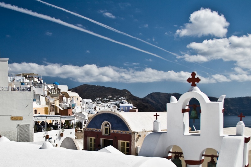 cielo blu a Oia