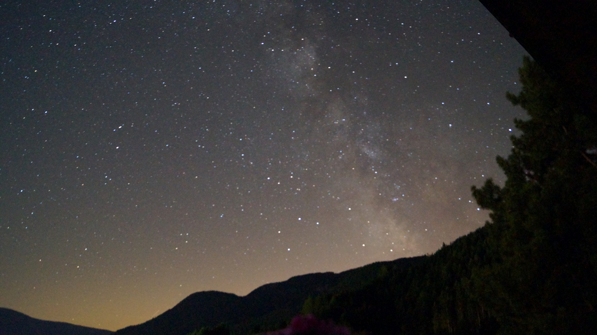 cielo stellato e via lattea