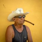 Cigar smoker in Cuba