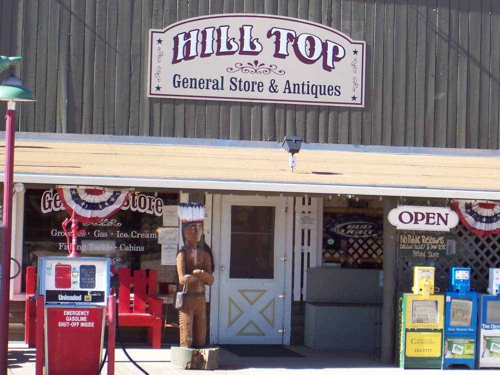 Cigar store Indian Redfeather Lakes,Co. Hilltop General store