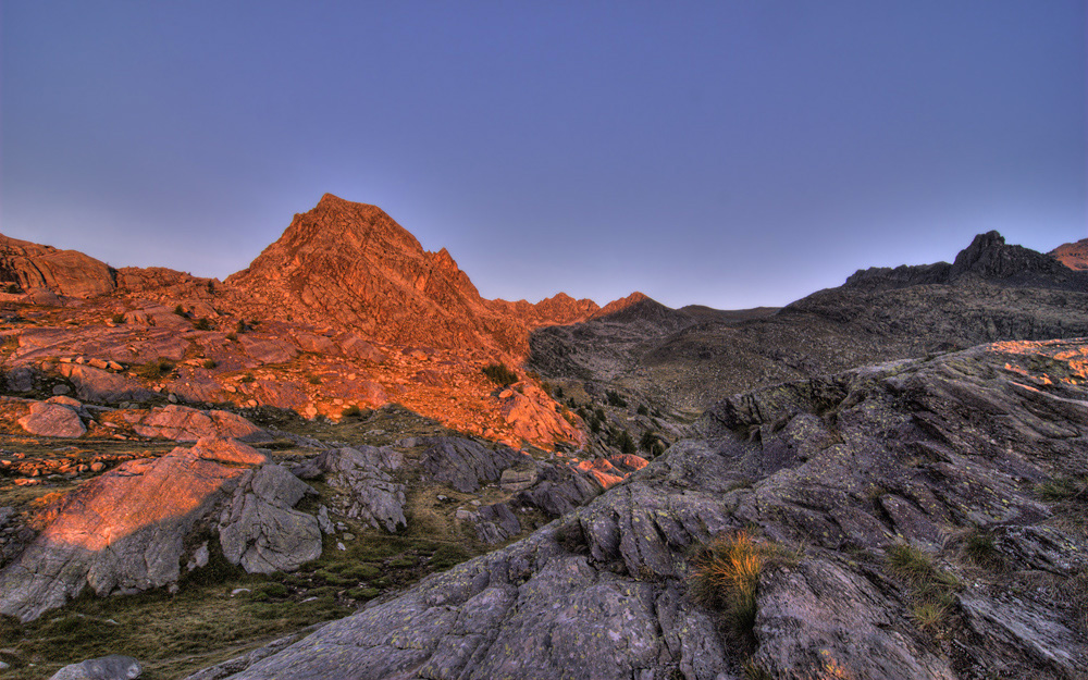 Cime du Diable im höllischen Morgenrot