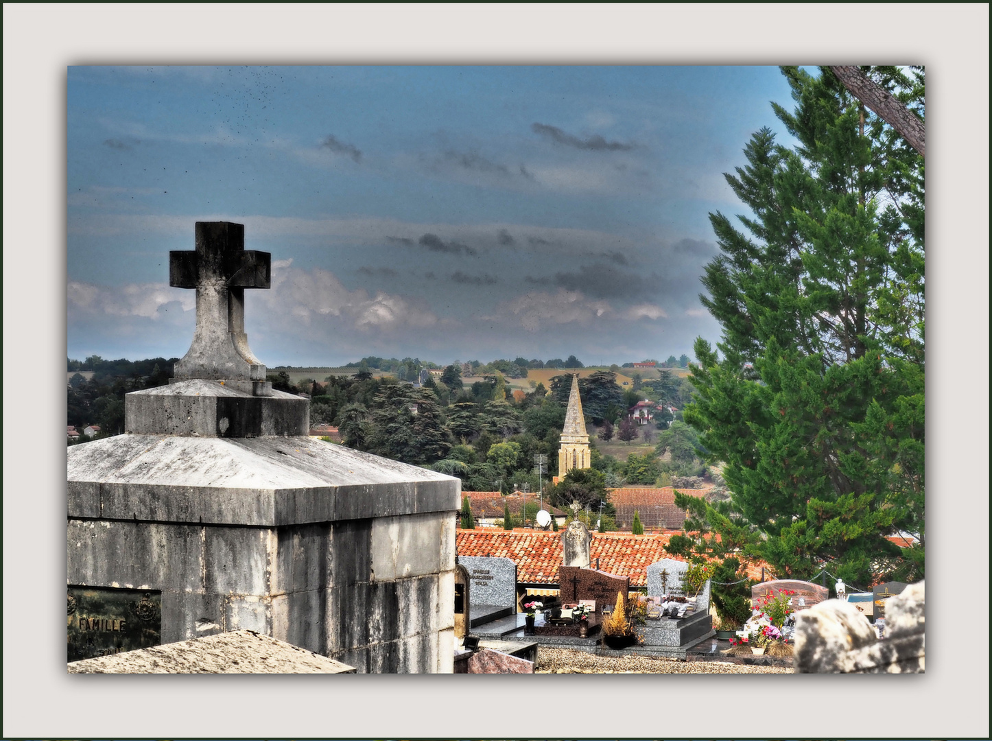 Cimetière avec vue