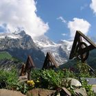 Cimetière de La Meije devant Le Doigt de Dieu