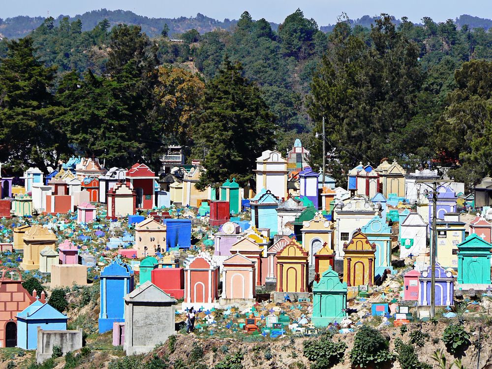 cimetière multicolore