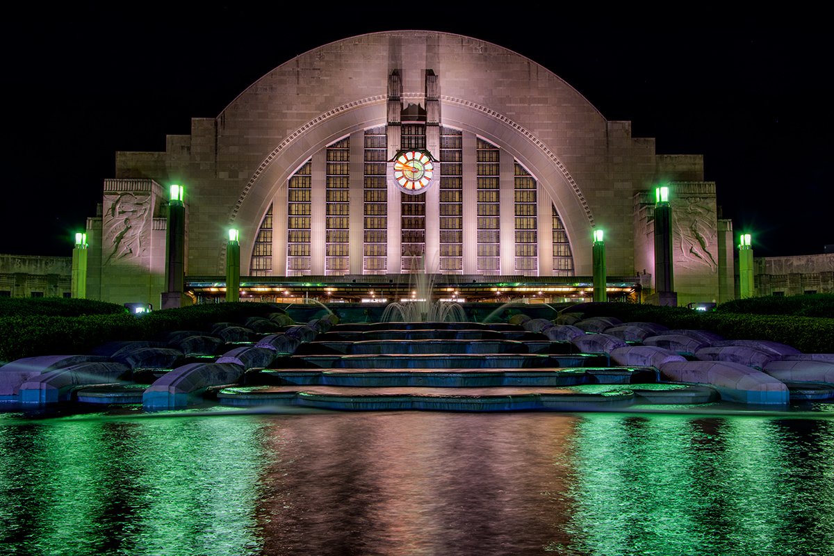 Cincinnati Union Terminal At Night